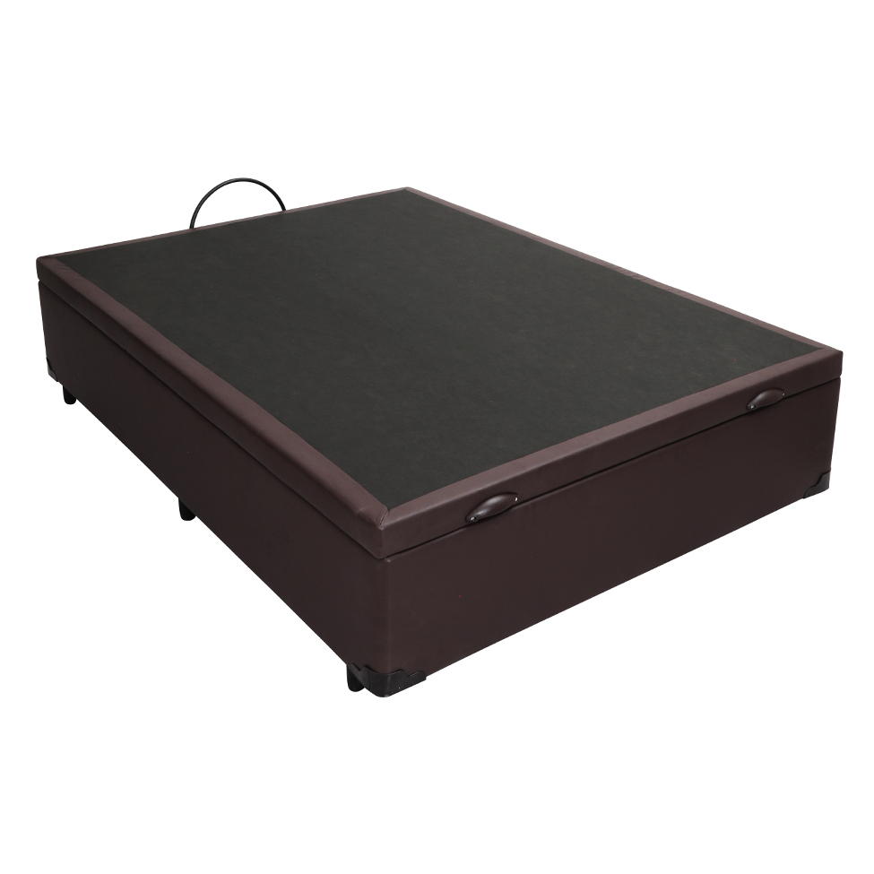 Base para Cama Box Casal Érica com Baú Tabaco