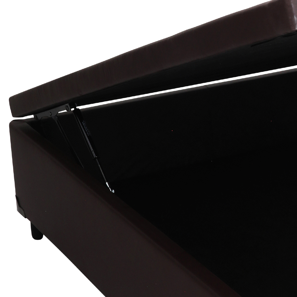Base para Cama Box Casal Érica com Baú Tabaco