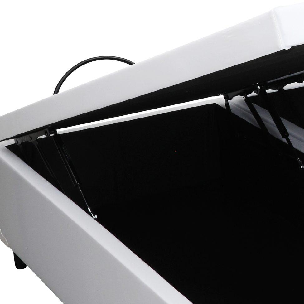 Base para Cama Box King Érica com Baú Branca