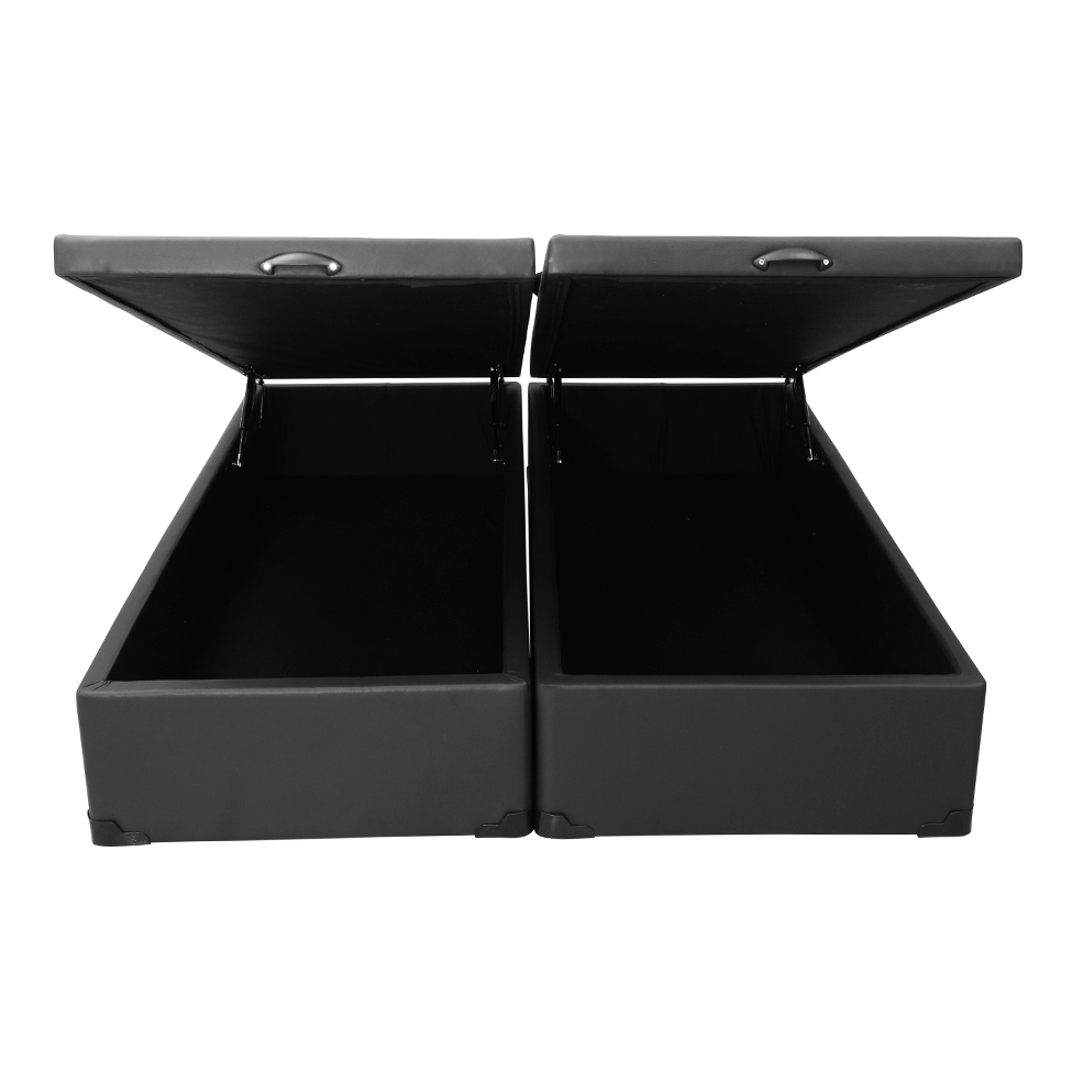 Base para Cama Box King Érica com Baú Preta