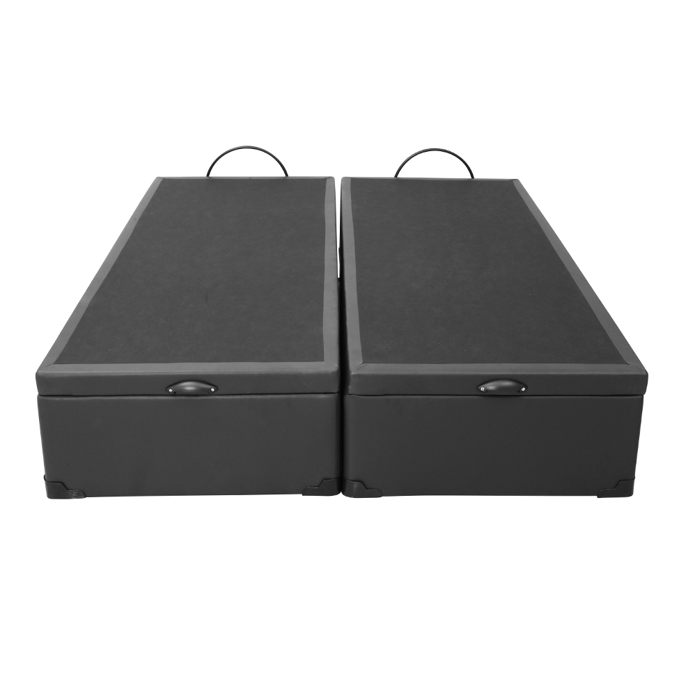 Base para Cama Box King Érica com Baú Preta