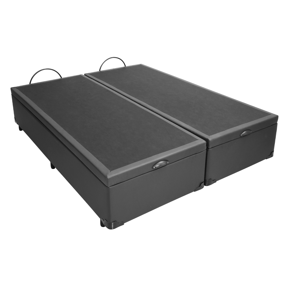 Base para Cama Box King Érica com Baú Preta