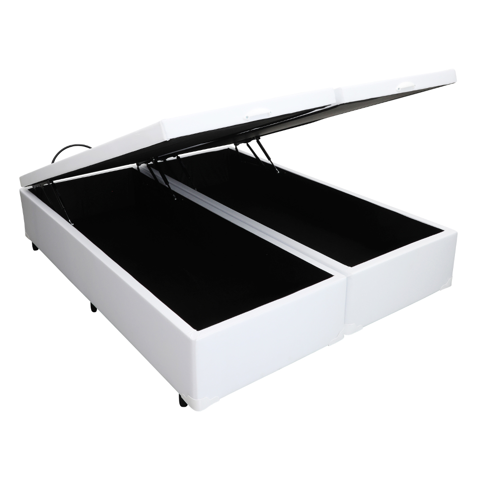 Base para Cama Box Queen Érica com Baú Branca