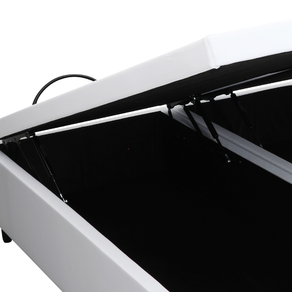 Base para Cama Box Queen Érica com Baú Branca