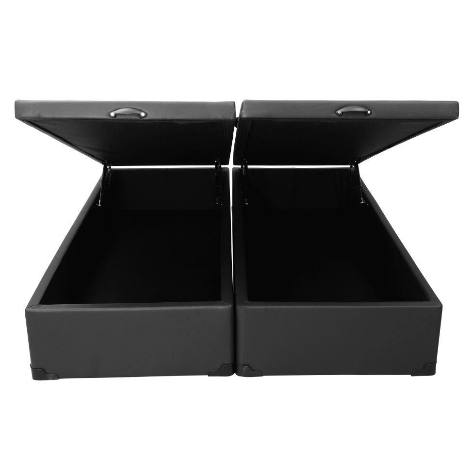 Base para Cama Box Queen Érica com Baú Preta