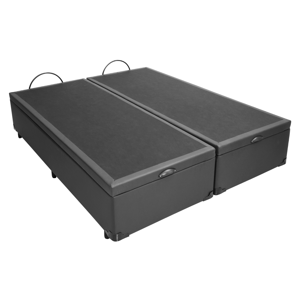 Base para Cama Box Queen Érica com Baú Preta