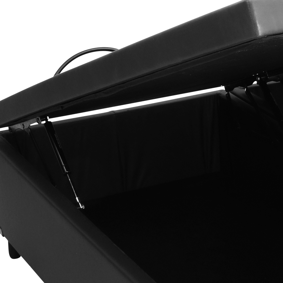 Base para Cama Box Queen Érica com Baú Preta