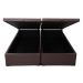 Base para Cama Box Queen Érica com Baú Tabaco