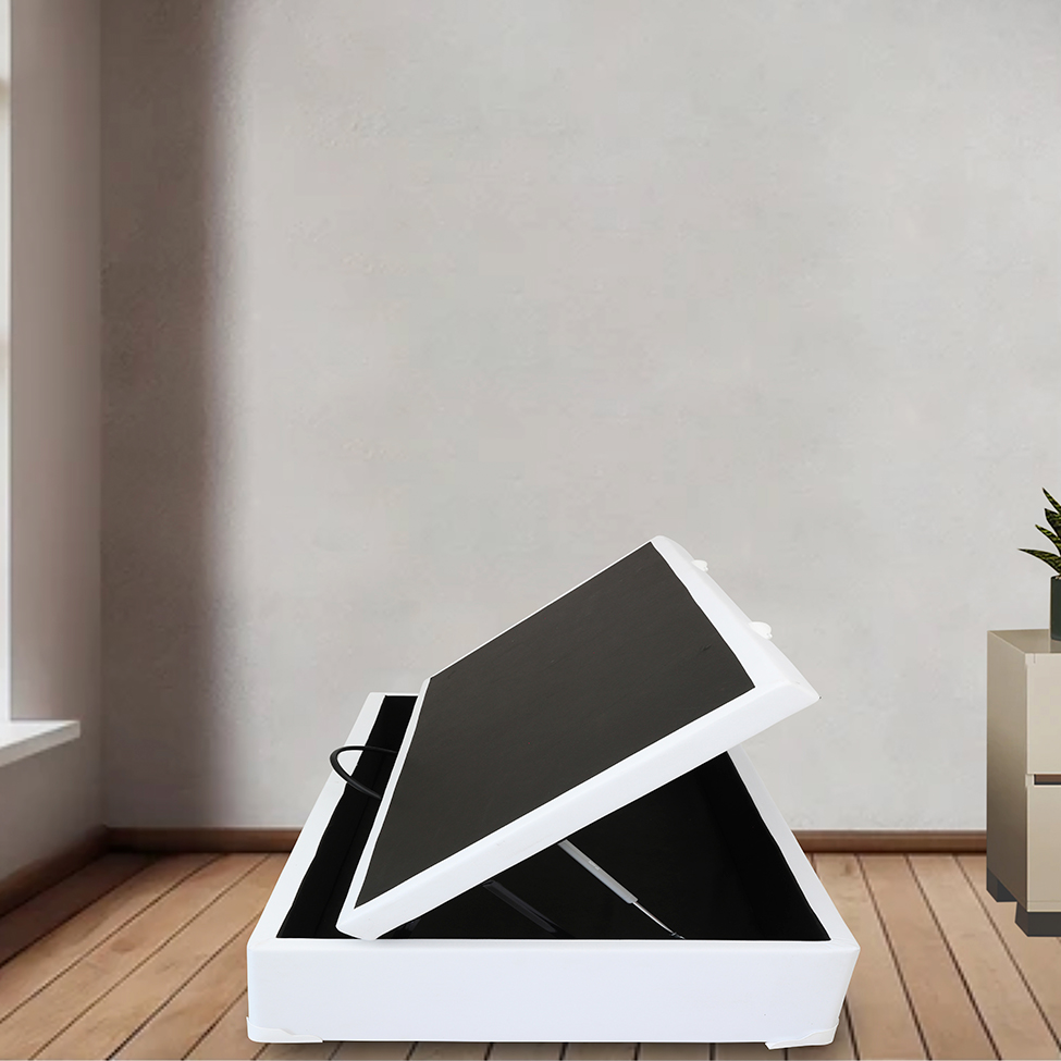 Base para Cama Box Solteiro Érica com Baú Branca