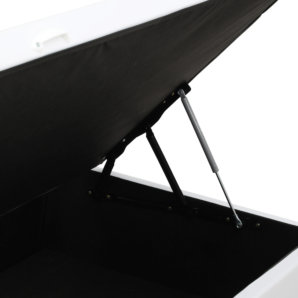 Base para Cama Box Solteiro Érica com Baú Branca