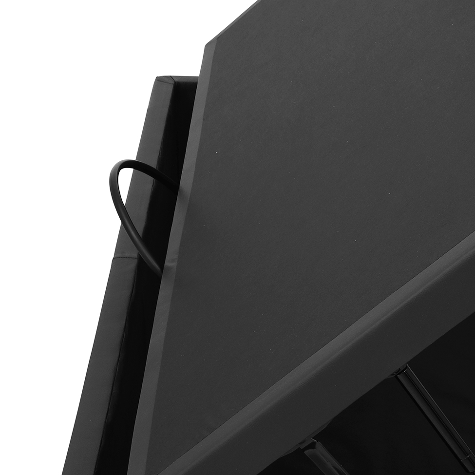 Base para Cama Box Solteiro Érica com Baú Preta