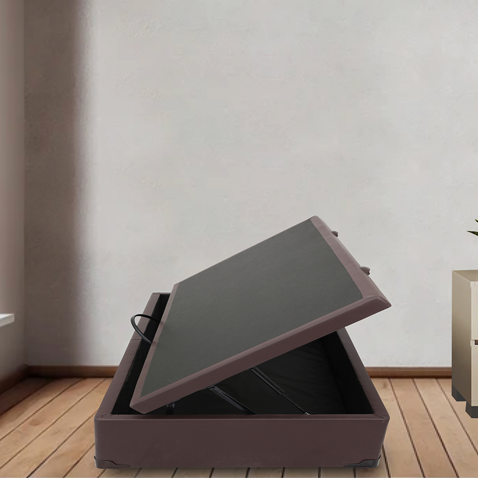 Base para Cama Box Solteiro Érica com Baú Tabaco