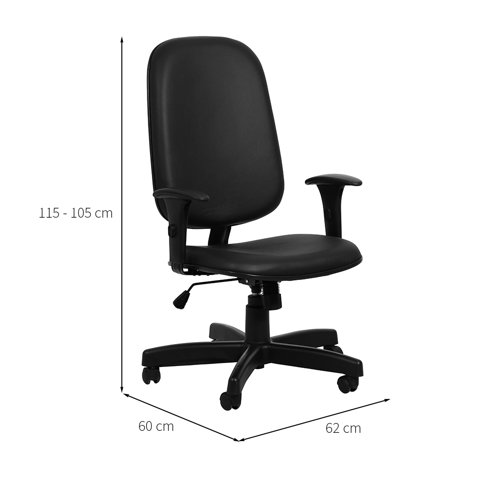Cadeira de Escritório Presidente Soft Preta