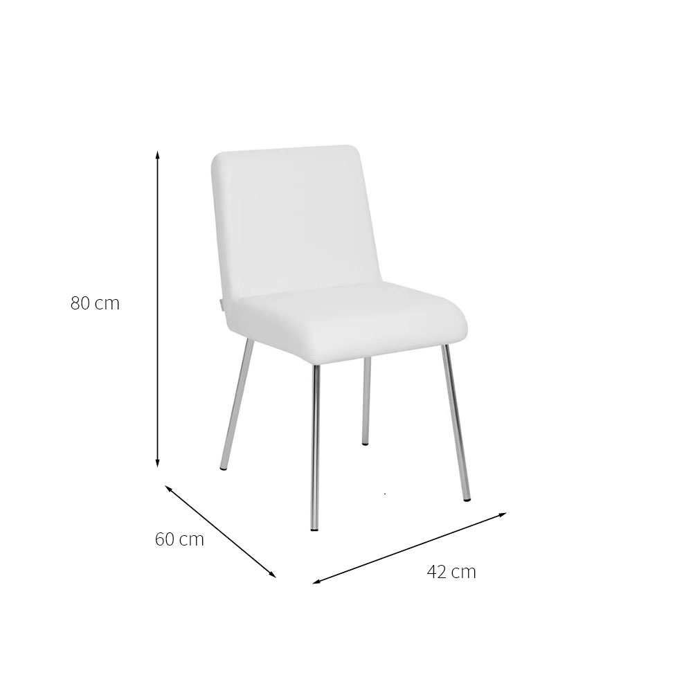 Conjunto com 2 Cadeiras de Cozinha Vox Branco