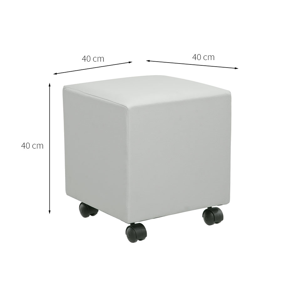 Puff Studio II Quadrado Branco