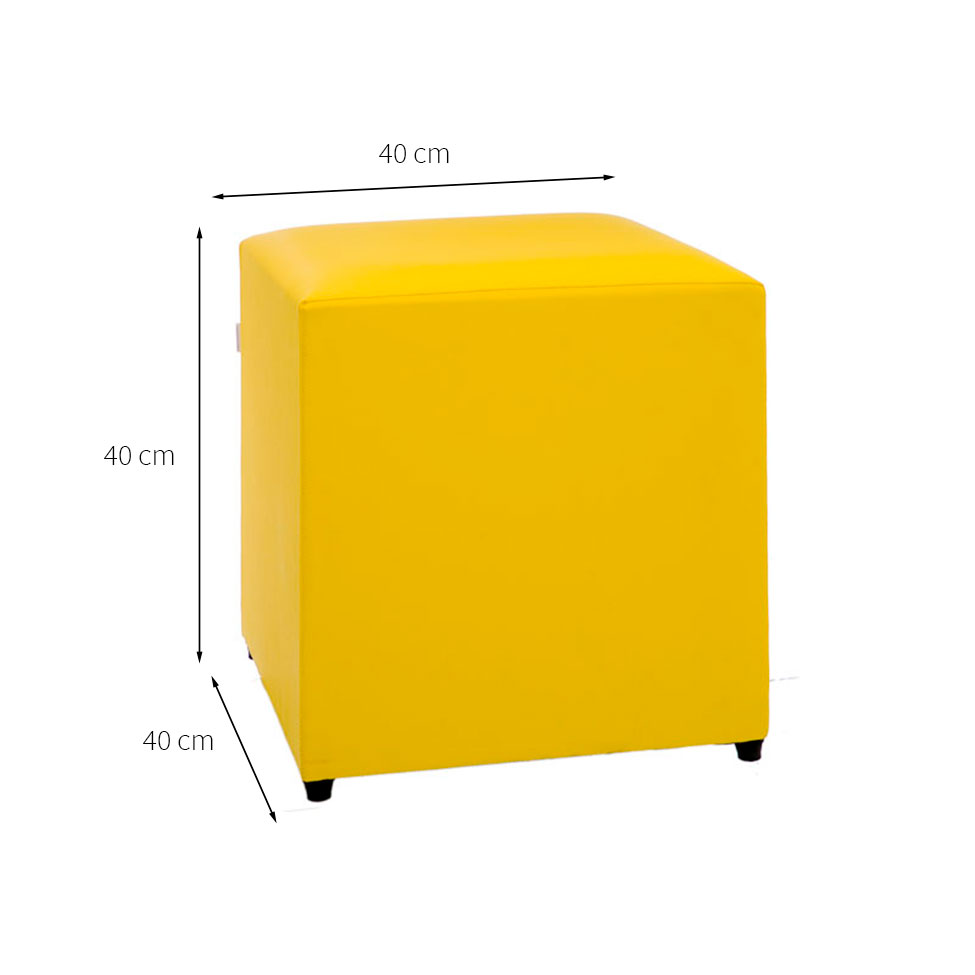 Puff Studio Quadrado Amarelo
