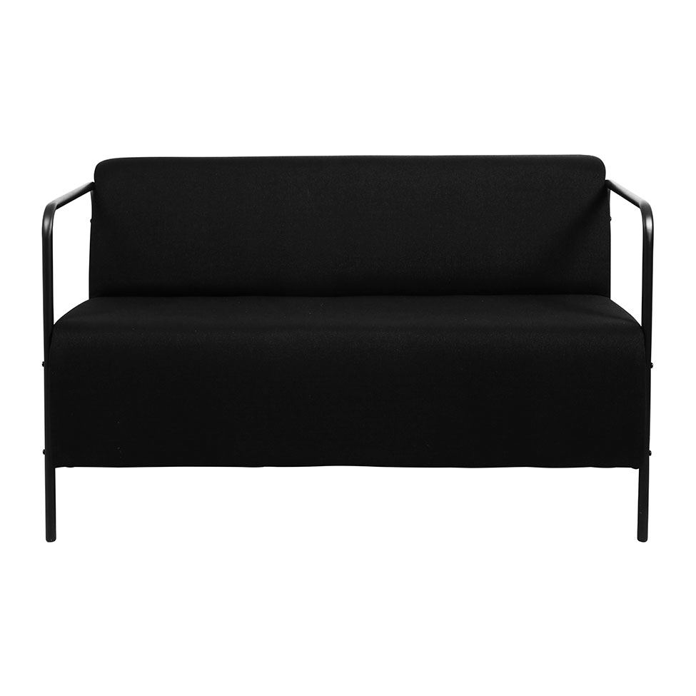 Sofá 2 Lugares Lino Linho Preto