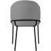 Cadeira Aurora Bouclé Cinza Metal Preto