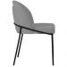 Cadeira Aurora Bouclé Cinza Metal Preto