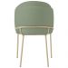 Cadeira Aurora Bouclé Verde Oliva Metal Champanhe