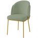 Cadeira Aurora Bouclé Verde Oliva Metal Dourado