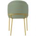 Cadeira Aurora Bouclé Verde Oliva Metal Dourado