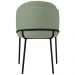 Cadeira Aurora Bouclé Verde Oliva Metal Preto