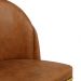Cadeira Aurora Couro Caramelo Metal Dourado