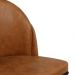 Cadeira Aurora Couro Caramelo Metal Preto