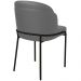 Cadeira Aurora Couro Cinza Metal Preto