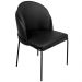 Cadeira Aurora Couro Preto Metal Preto