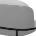 Cadeira Aurora Linho Cinza Couro Cinza Metal Preto