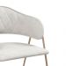 Conjunto 2 Cadeiras Veneza Bouclé Off White Metal Champanhe