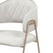 Conjunto 2 Cadeiras Veneza Bouclé Off White Metal Champanhe