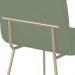 Conjunto 4 Cadeiras Malu Bouclé Verde Oliva Metal Champanhe