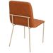 Conjunto 4 Cadeiras Malu Couro Caramelo Metal Champanhe