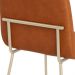Conjunto 4 Cadeiras Malu Couro Caramelo Metal Champanhe