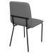 Conjunto 4 Cadeiras Malu Couro Cinza Metal Preto