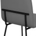Conjunto 4 Cadeiras Malu Couro Cinza Metal Preto