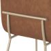 Conjunto 4 Cadeiras Malu Couro Marrom Metal Champanhe