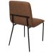 Conjunto 4 Cadeiras Malu Couro Marrom Metal Preto