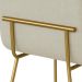 Conjunto 4 Cadeiras Malu Linho Palha Metal Dourado