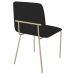 Conjunto 4 Cadeiras Malu Linho Preto Metal Champanhe