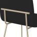 Conjunto 4 Cadeiras Malu Linho Preto Metal Champanhe