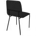 Conjunto 4 Cadeiras Malu Linho Preto Metal Preto