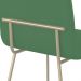 Conjunto 4 Cadeiras Malu Linho Verde Metal Champanhe