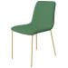 Conjunto 4 Cadeiras Malu Linho Verde Metal Dourado
