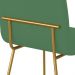Conjunto 4 Cadeiras Malu Linho Verde Metal Dourado