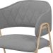 Conjunto 4 Cadeiras Veneza Bouclé Cinza Metal Champanhe