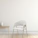 Conjunto 4 Cadeiras Veneza Bouclé Off White Metal Champanhe